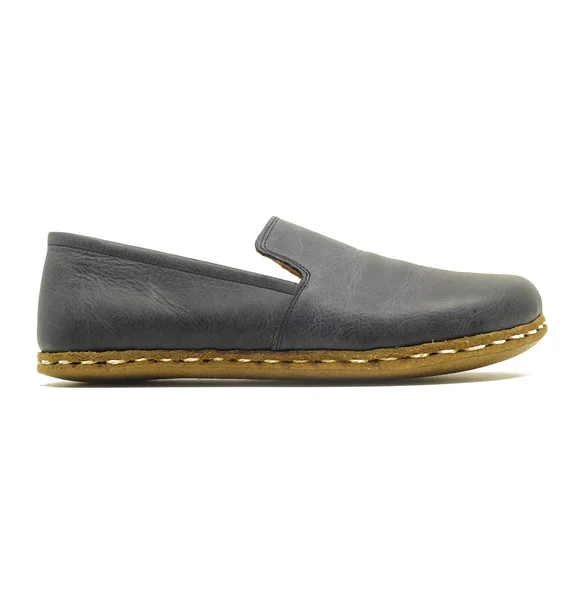 Handmade Women Navy Blue Barefoot Loafers