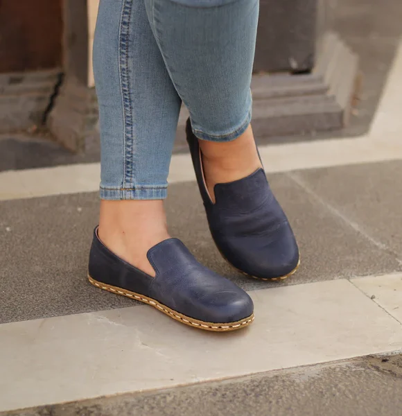 Navy Blue Barefoot Loafers