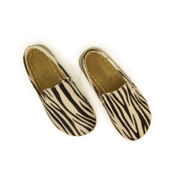 Handmade Women Zebra Print Barefoot Loafers