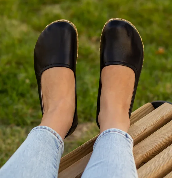 Women Handmade Black Barefoot Ballet Flats