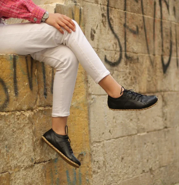 Women Handmade Black Barefoot Sneakers