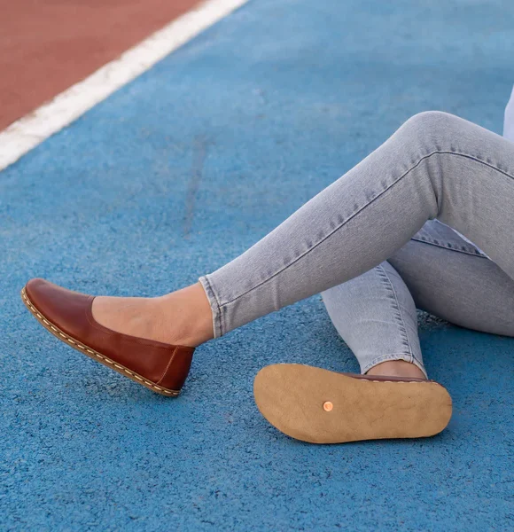 Handmade Women Classic Brown Barefoot Ballet Flats