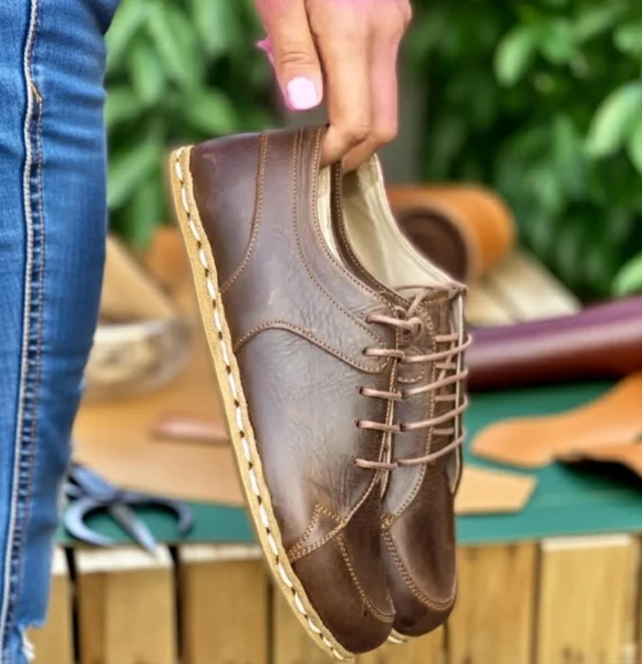 Handmade-Coffee-Brown-Barefoot-Sneakers