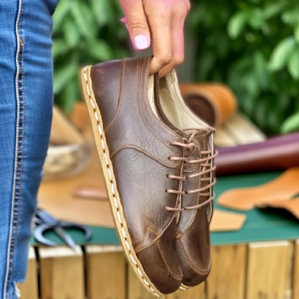 Handmade-Coffee-Brown-Barefoot-Sneakers