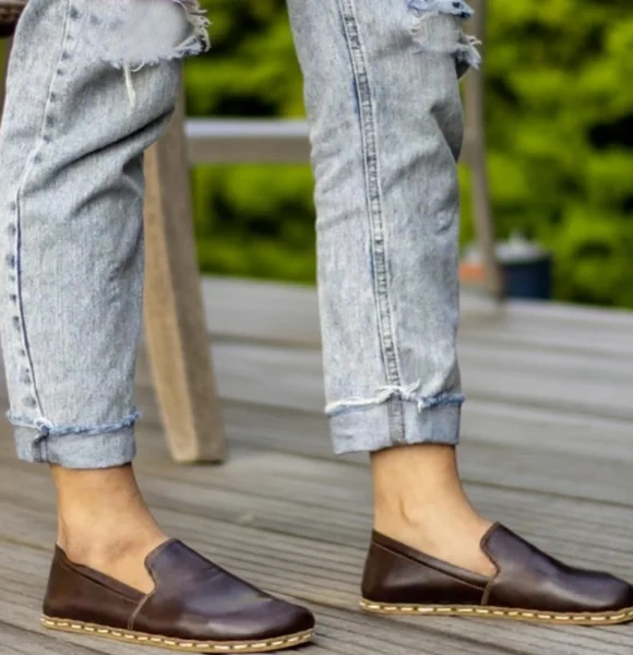 Handmade-Dark-Brown-Barefoot-Loafers