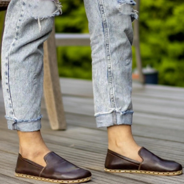 Handmade-Dark-Brown-Barefoot-Loafers