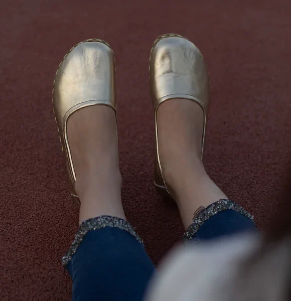 Handmade Women Gold Barefoot Ballet Flats