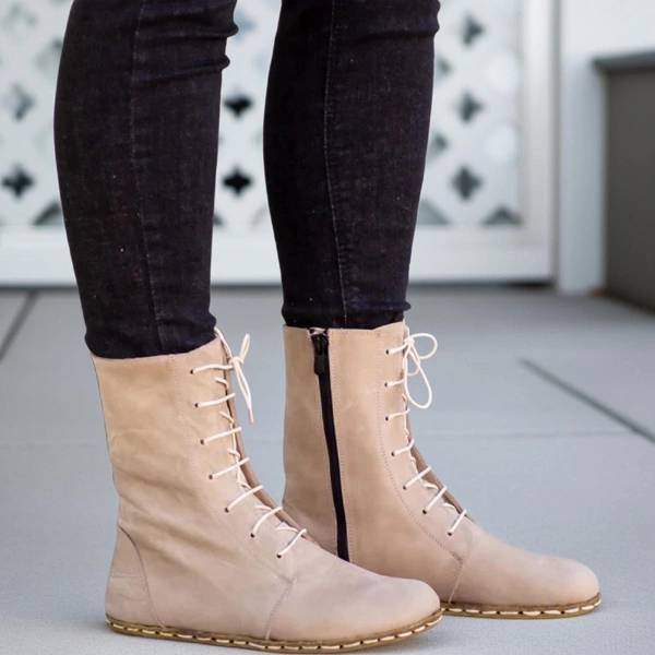 Women-Handmade-Beige-Barefoot-Boots