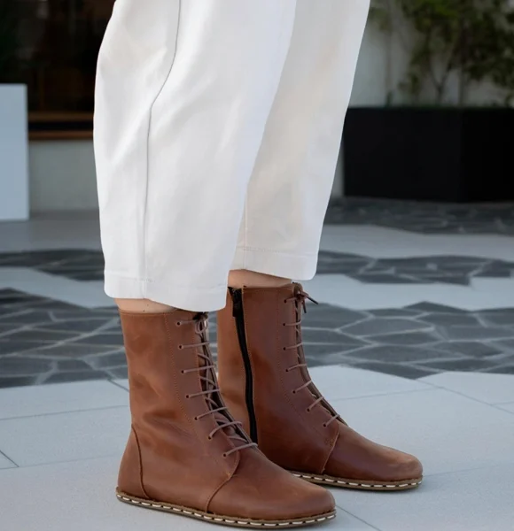 Women-Handmade-Classic-Brown-Barefoot-Boots