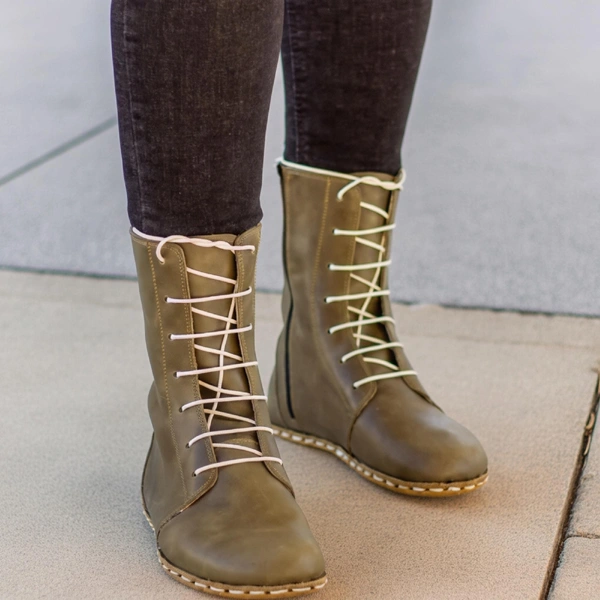 Women-Handmade-Green-Barefoot-Boots
