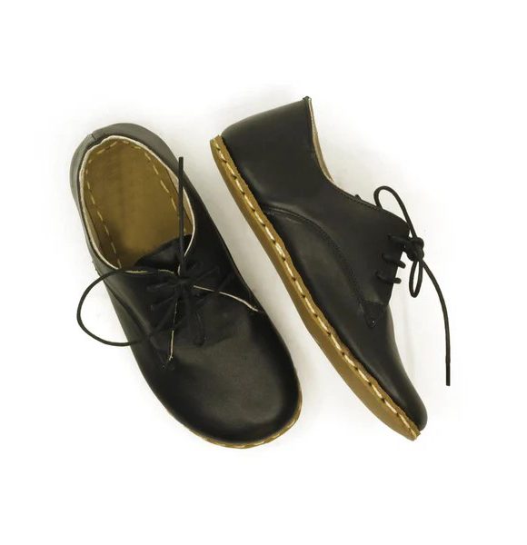 Women Handmade Black Barefoot Oxfords