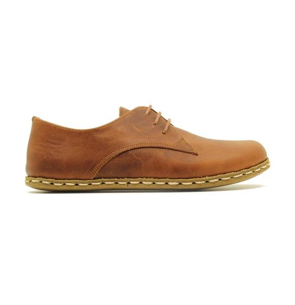 CHIC WITH Women Handmade Classic Brown Barefoot Oxfords