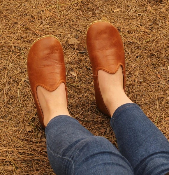 Classic Brown Barefoot Slip On Shoes