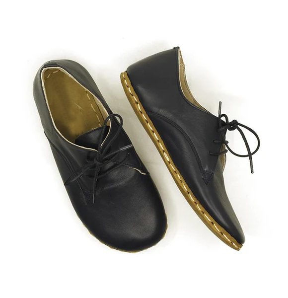 Women Handmade Dark Blue Barefoot Oxfords