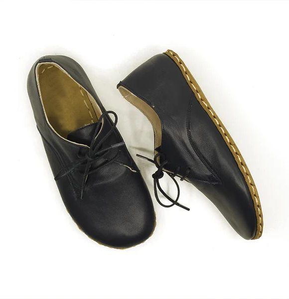 Women Handmade Dark Blue Barefoot Oxfords