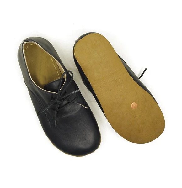 Women Handmade Dark Blue Barefoot Oxfords