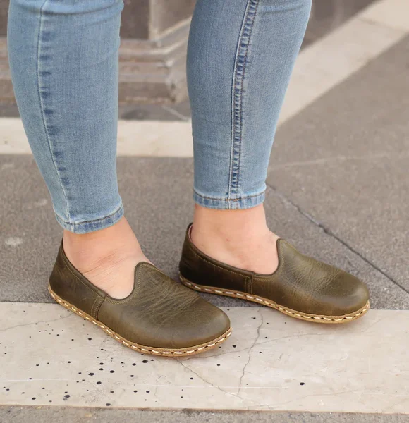 Green Barefoot Slip On Shoes