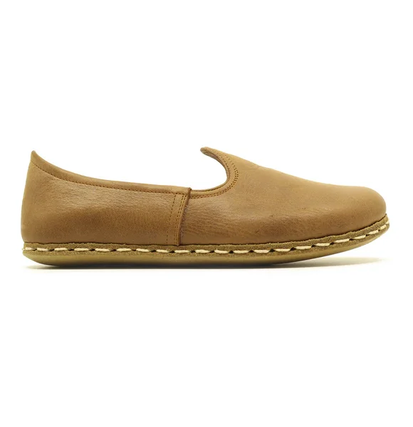 Women Handmade Matte Brown Turkish Slip On Shoes