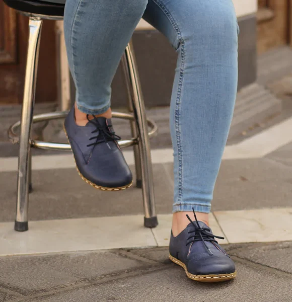 barefoot oxford shoes navy blue