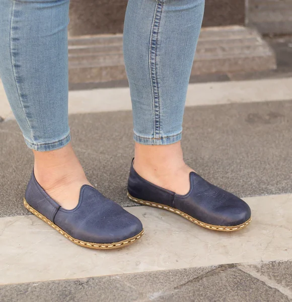 barefoot slip on shoes​ navy blue