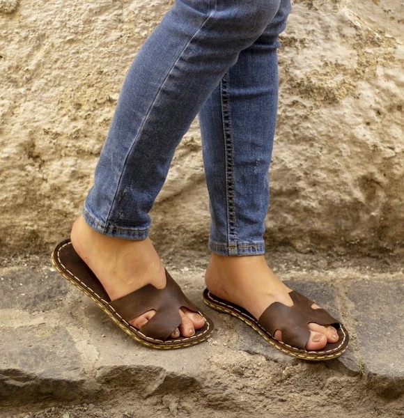 Dark Brown Slippers