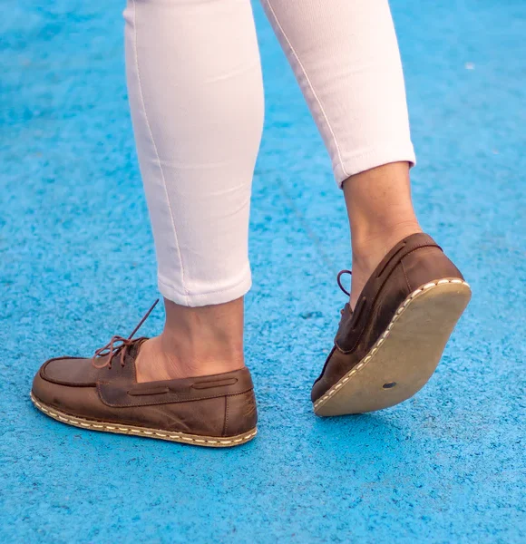 Women Handmade Coffee Brown Barefoot Boat Shoes