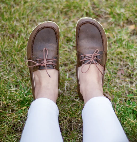 Women Handmade Coffee Brown Barefoot Boat Shoes