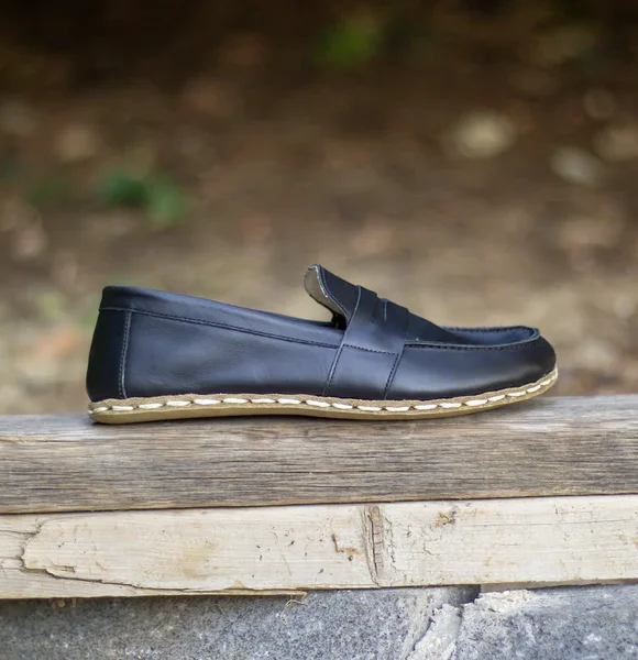 Handmade Black Barefoot Earthing Women Penny Loafers