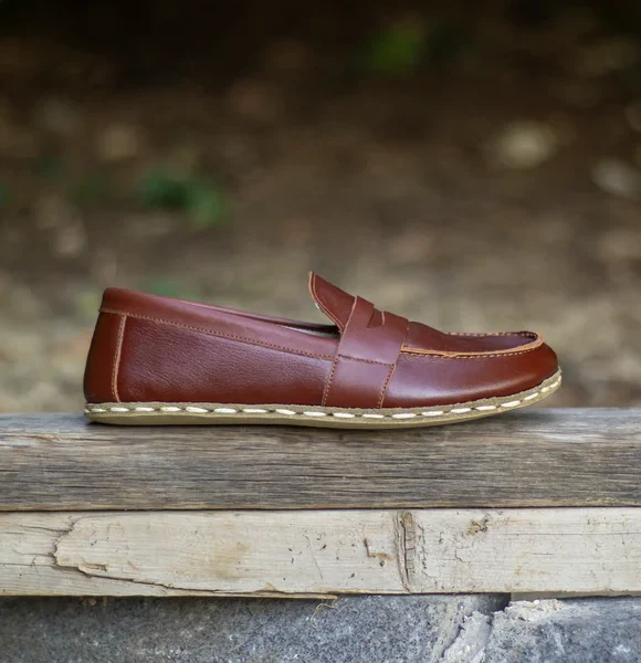 Handmade Classic Brown Barefoot Earthing Women Penny Loafers