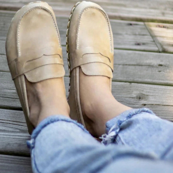 Handmade-Beige-Barefoot-Earthing-Womens-Penny-Loafers