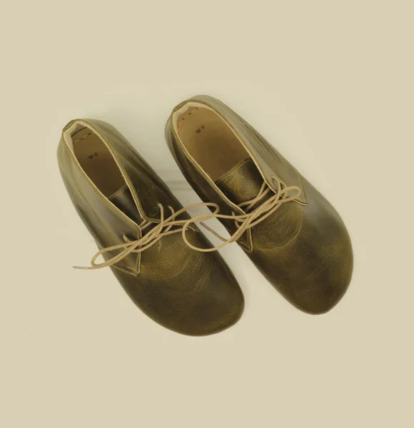 CHIC WITH Women Handmade Barefoot Green Chukka Boots