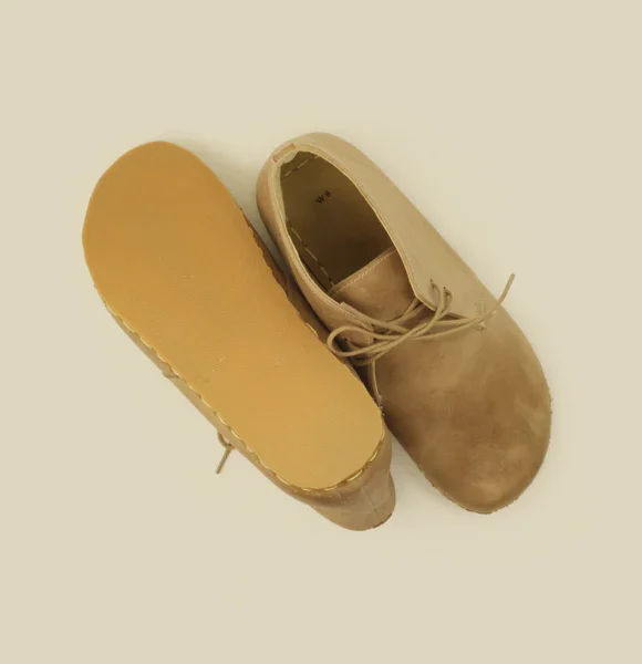 CHIC WITH Women Handmade Barefoot Light Brown Chukka Boots