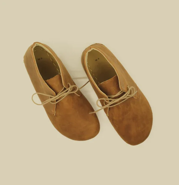 CHIC WITH Women Handmade Barefoot Matte Brown Chukka Boots