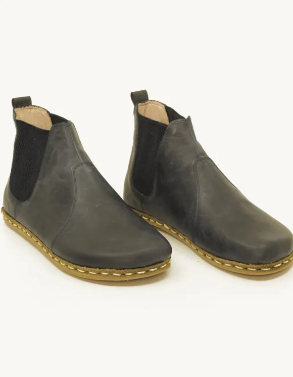 Navy Blue Barefoot Chelsea Boots